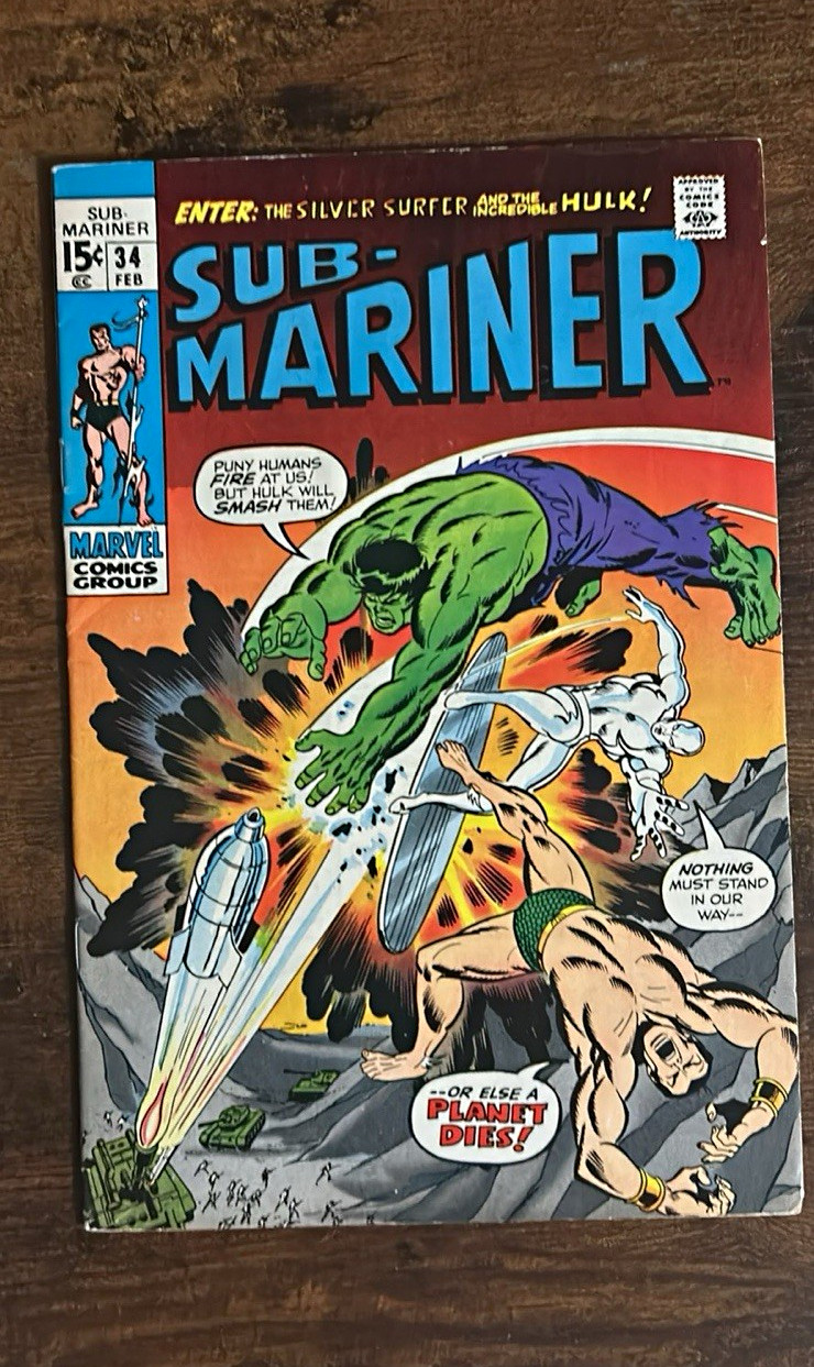 Marvel Sub-Mariner #34 Bronze Age Stan Lee Roy Thomas Hulk Silver Surfer