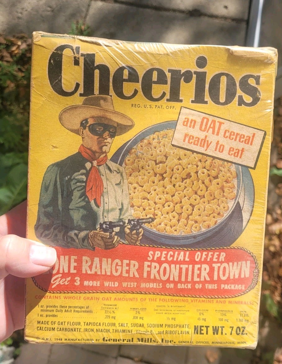 1948 Cheerios Lone Ranger Vintage Cereal Box Package Number 4