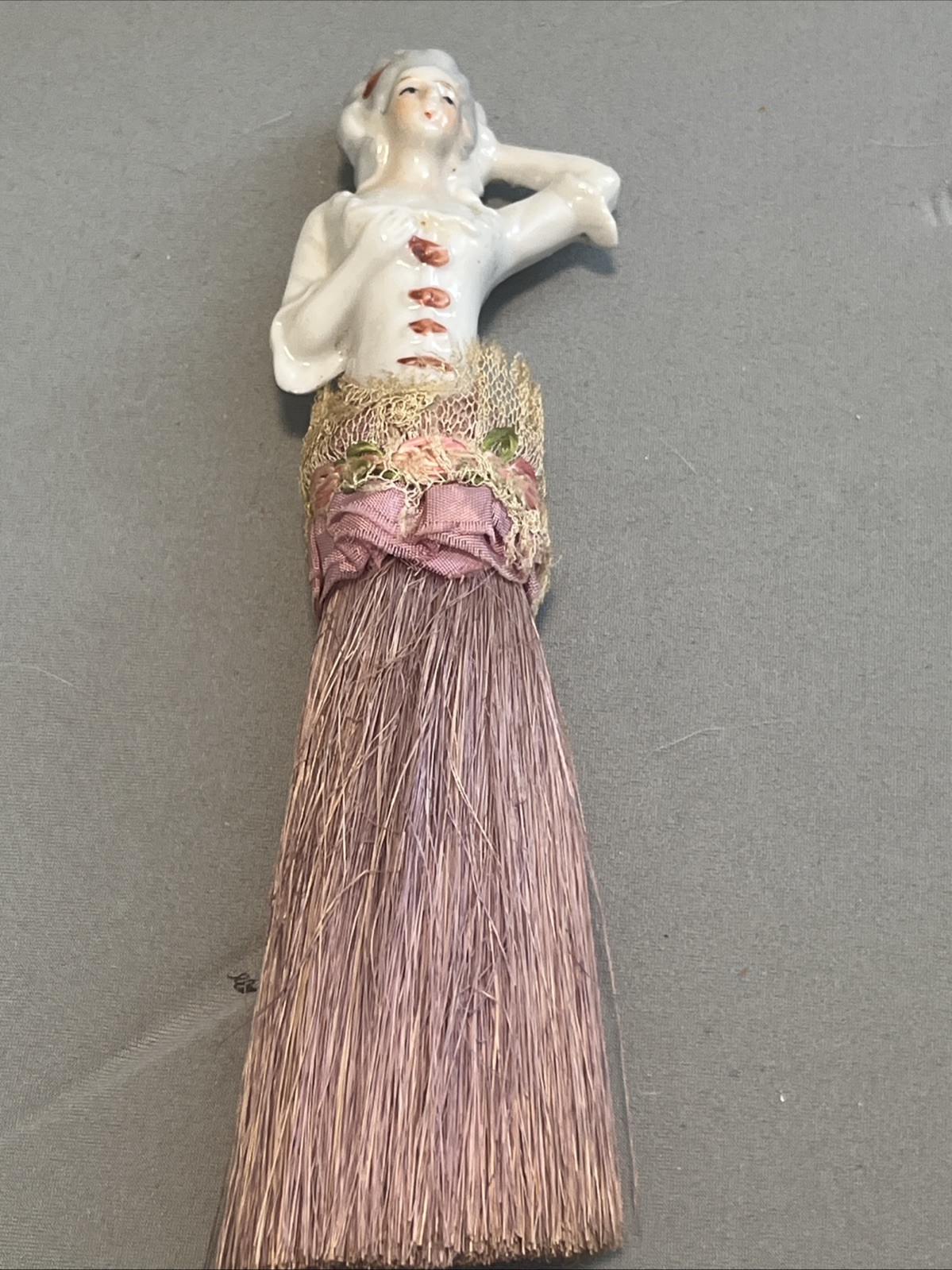 Vintage Porcelain Whisk Broom