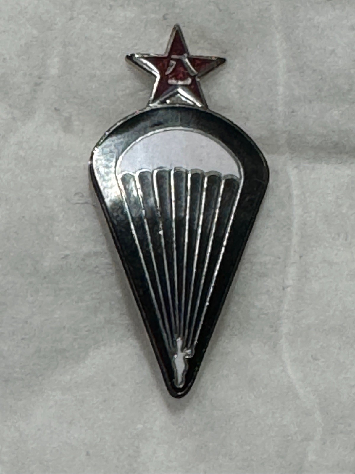 Chinese People’s Liberation Army Air Force Paratrooper Uniform Badge, Black
