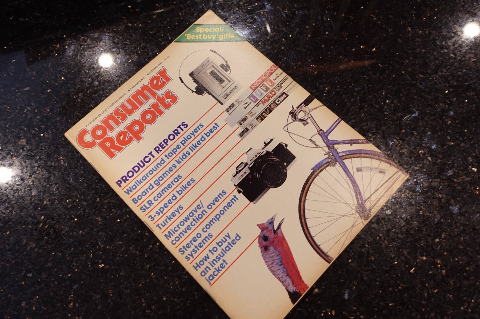 Vintage NOV 1981 Consumer Reports SONY WALKMAN Technics Record Player CANON  A6