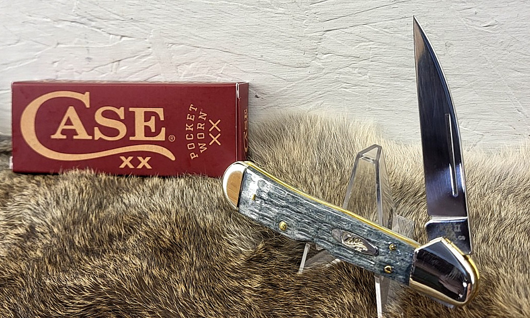 Case XX Pocket Worn Gray Bone Crandall Jig Copper Lock Pocket Knife USA 58424