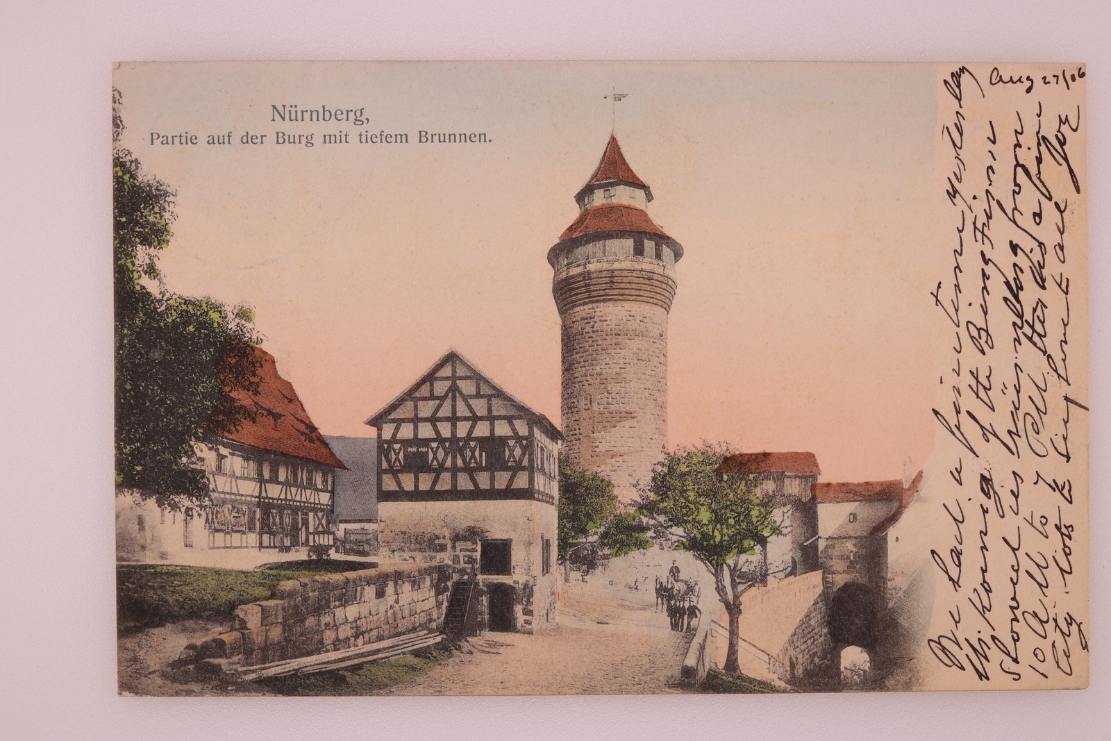 Nurnberg Germany Burg Tower Castle 1906 Postcard Nuremberg