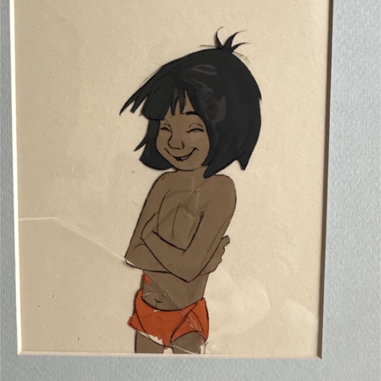 Disney Jungle Book original Animation Production Cel Hand-Painted Mowgli cell Disney Jungle Book original Animation Production Cel Hand-Painted Mowgli cell