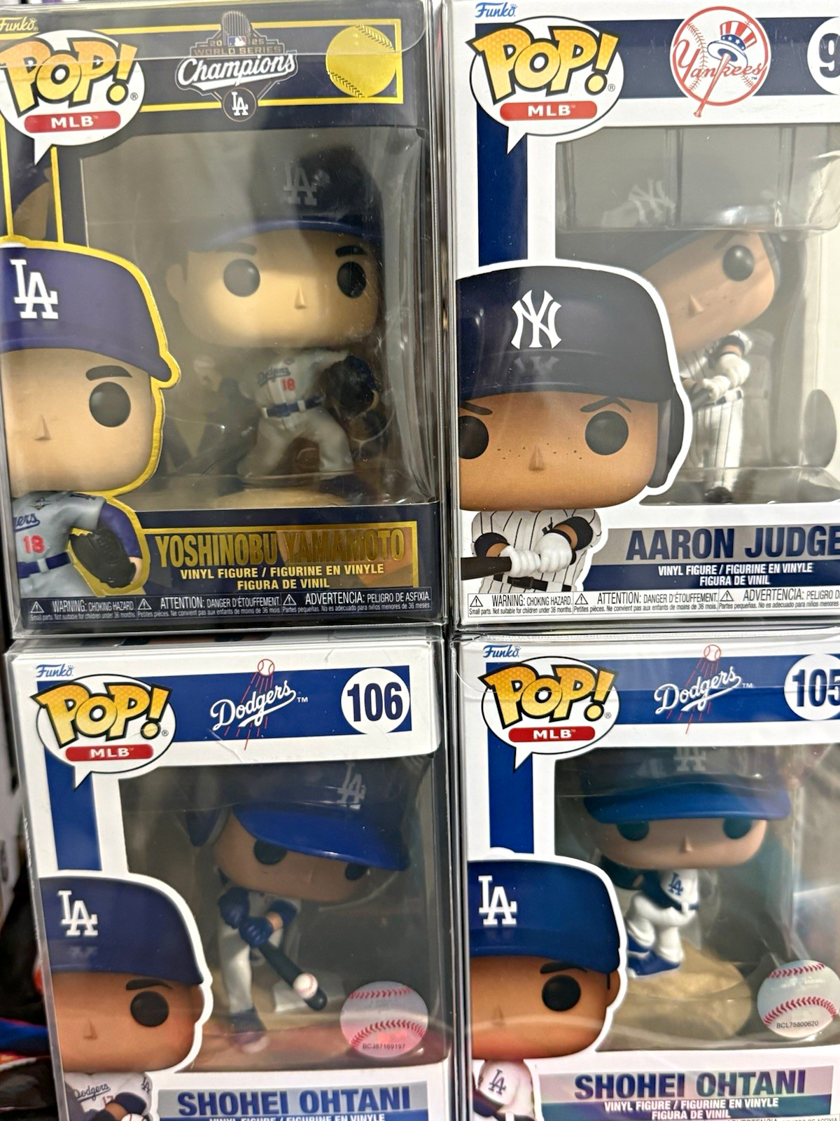 Funko Pop MLB Vinyl Figure Shohei Ohtani Yamamoto Aaron Judge 105 106 97