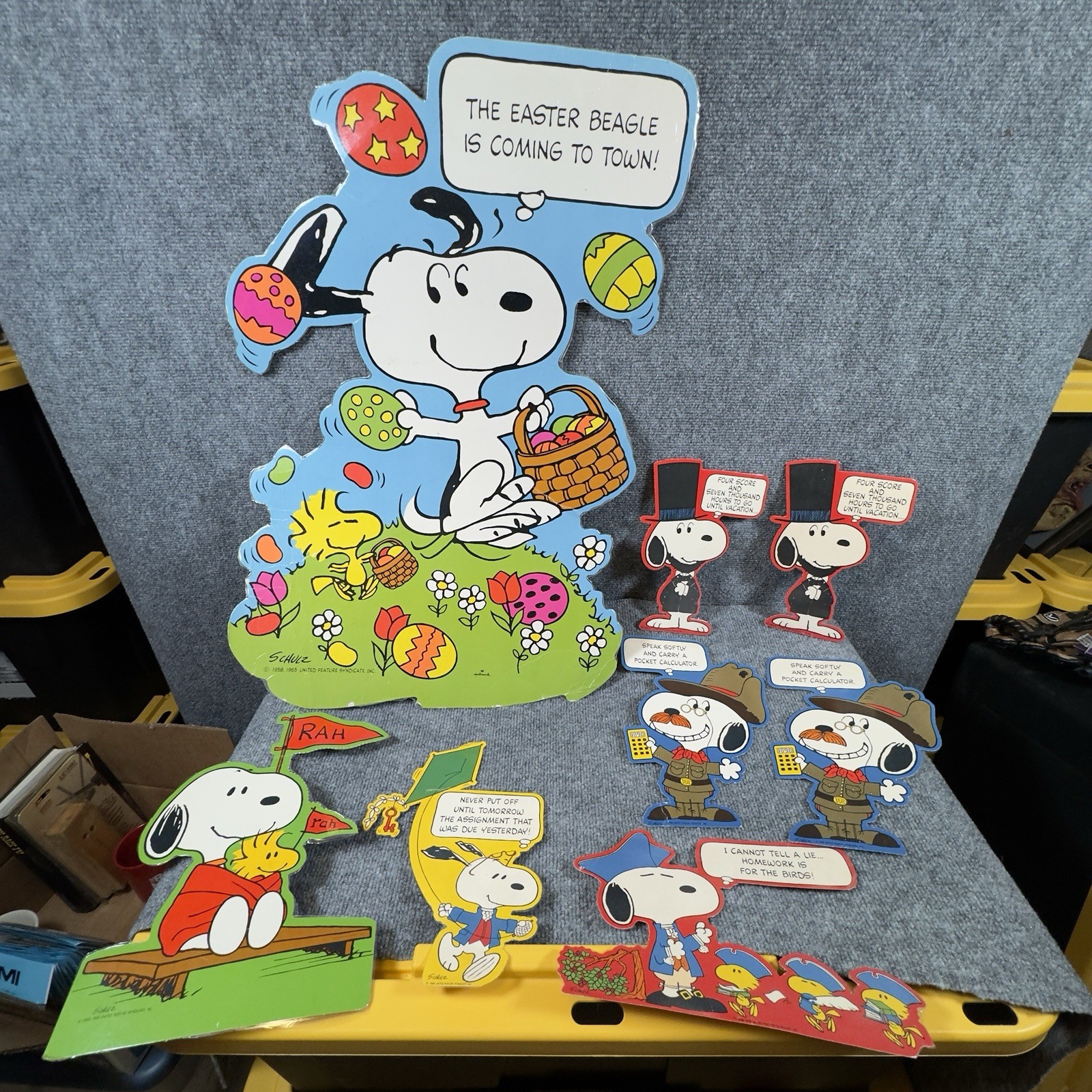 Vintage Hallmark 50s-60s Snoopy Charlie Brown 8 Die Cuts Charles M Schulz Art
