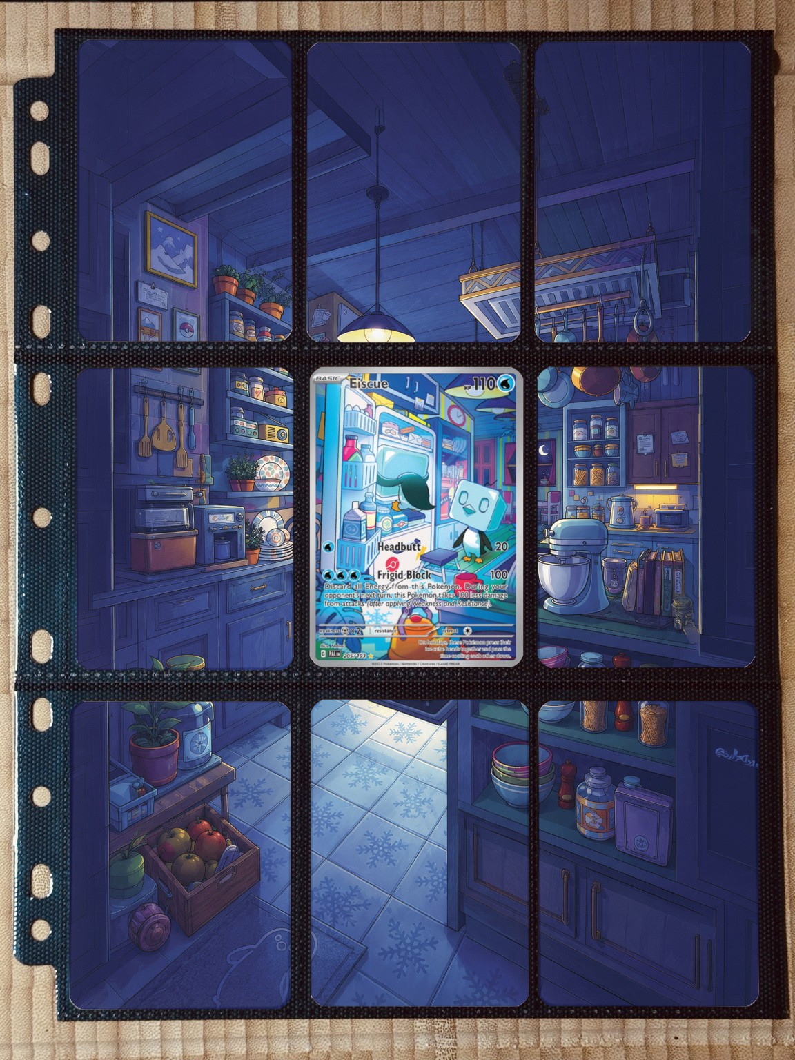 Pokémon Eiscue 205/193 Extended Art Binder Insert | 3x3 9-Pocket