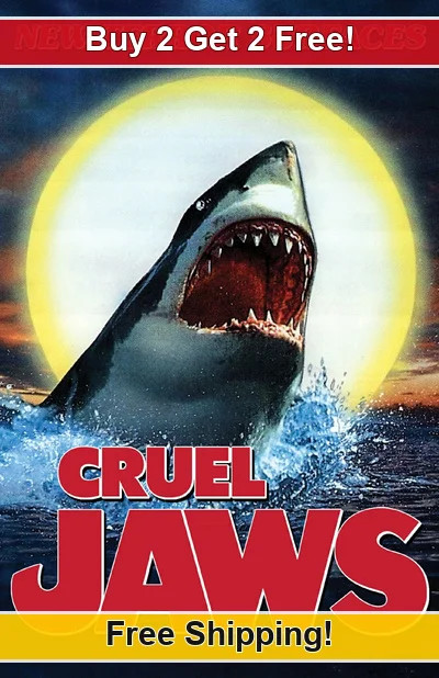 Cruel Jaws 1995-01 11x17 Movie TV Show Poster Buy 2 Get 2 Free 