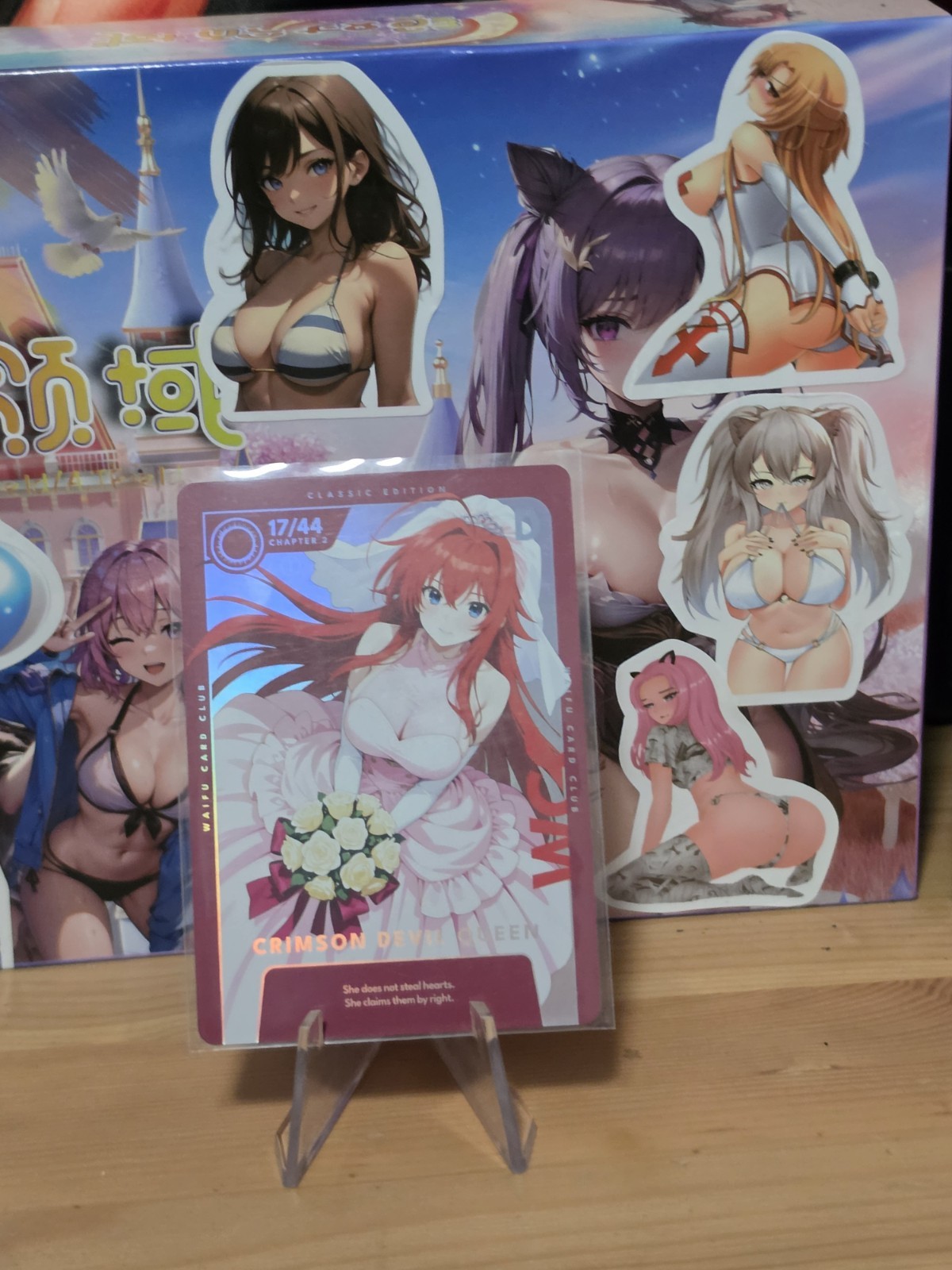 Rias Waifu Otaku Box Card  New  SEE DESCRIPTION 