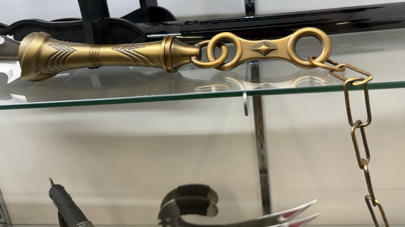 Scorpion Kunai With Chain Mortal Kombat Heavy Duty 1:1 Full Metal 14” Scorpion Kunai With Chain Mortal Kombat Heavy Duty 1:1 Full Metal 14”