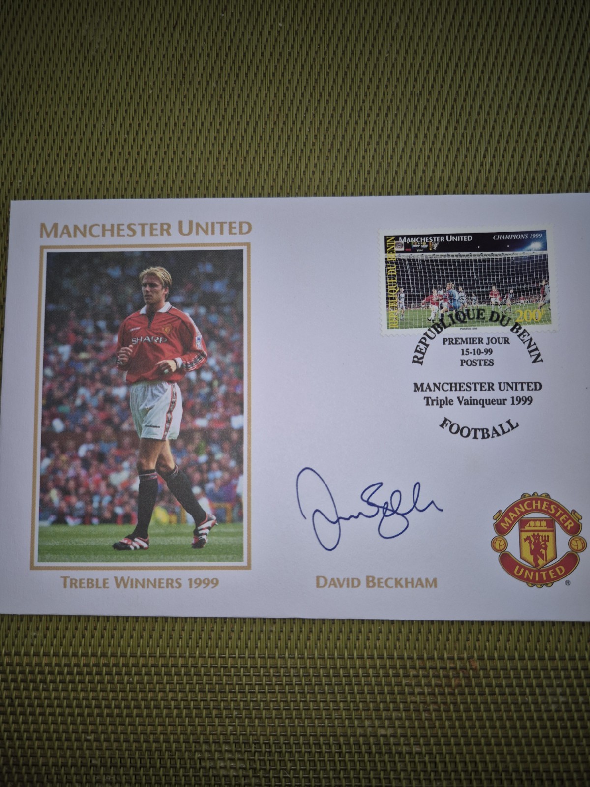 David Beckham Manchester United & England Footballer Hand Signed FDC Cover David Beckham Manchester United & England Footballer Hand Signed FDC Cover