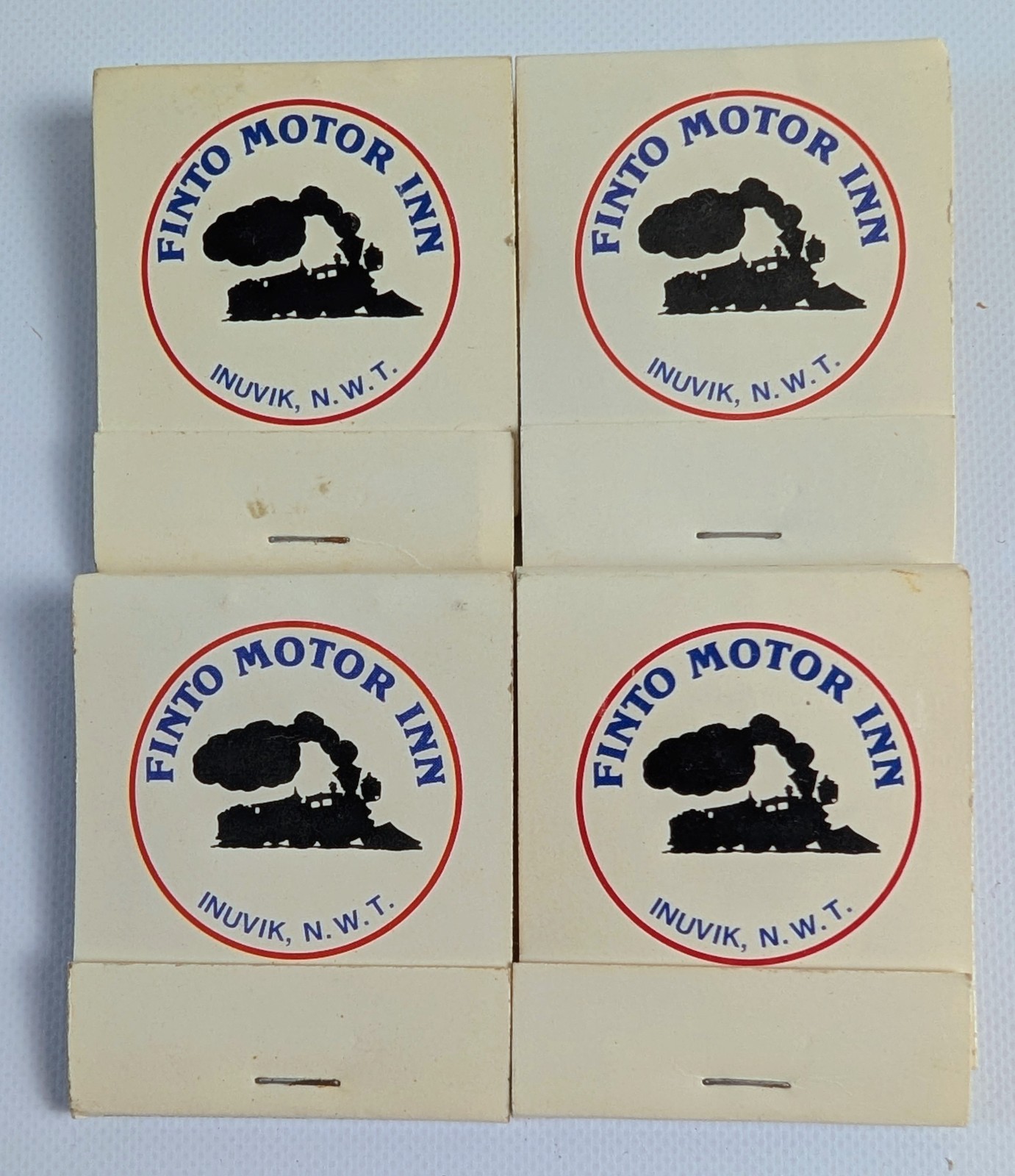 4 Vintage 1990s Finto Motor Inn Inuvik NWT Canada Matchbooks Cabin Lounge