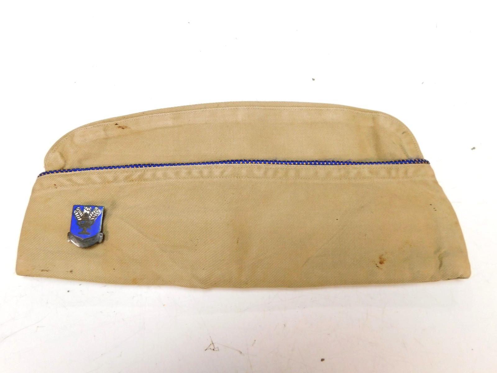 Named WWII US Army Air Force Tech Training Garrison Cap 6 7/8 Khaki Hat USAAF