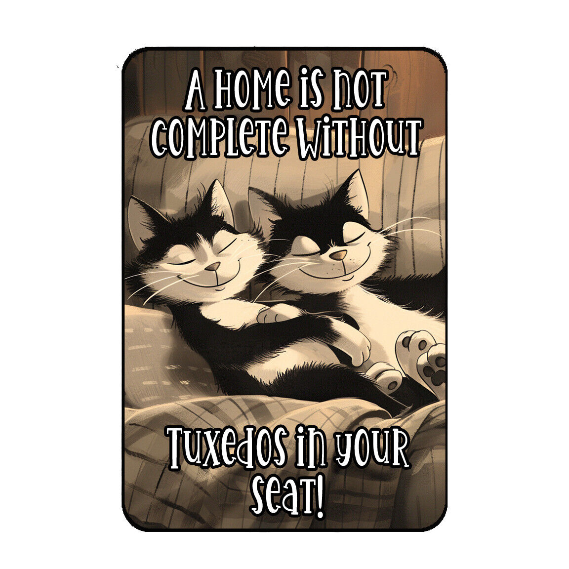 Humorous Cat Fridge Magnet Tuxedo Cats In Your Seat Tuxedo Cats Mom Gift
