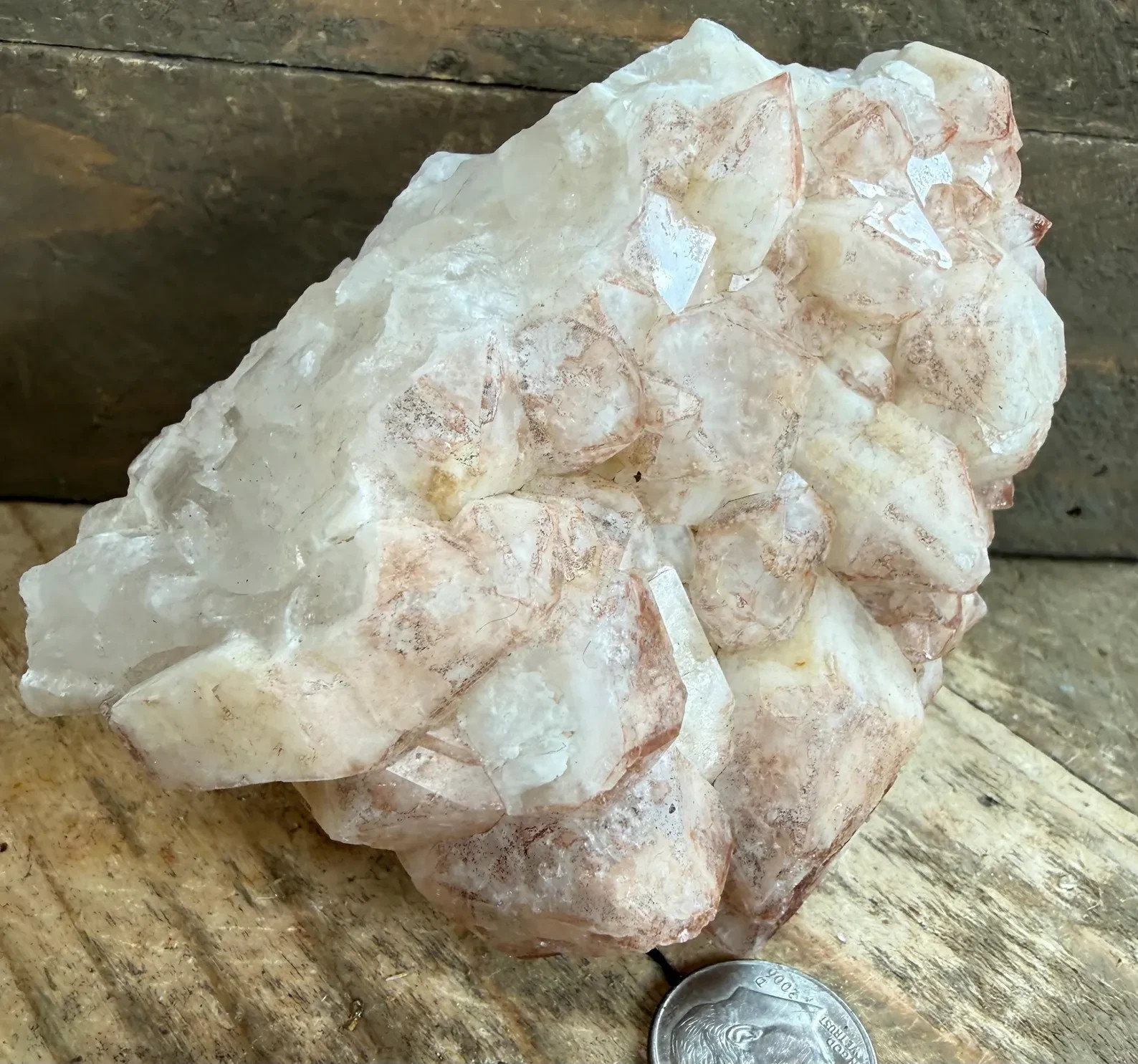 Raw Lithium Quartz Cluster Crystals, Brazilian 3.5 inches