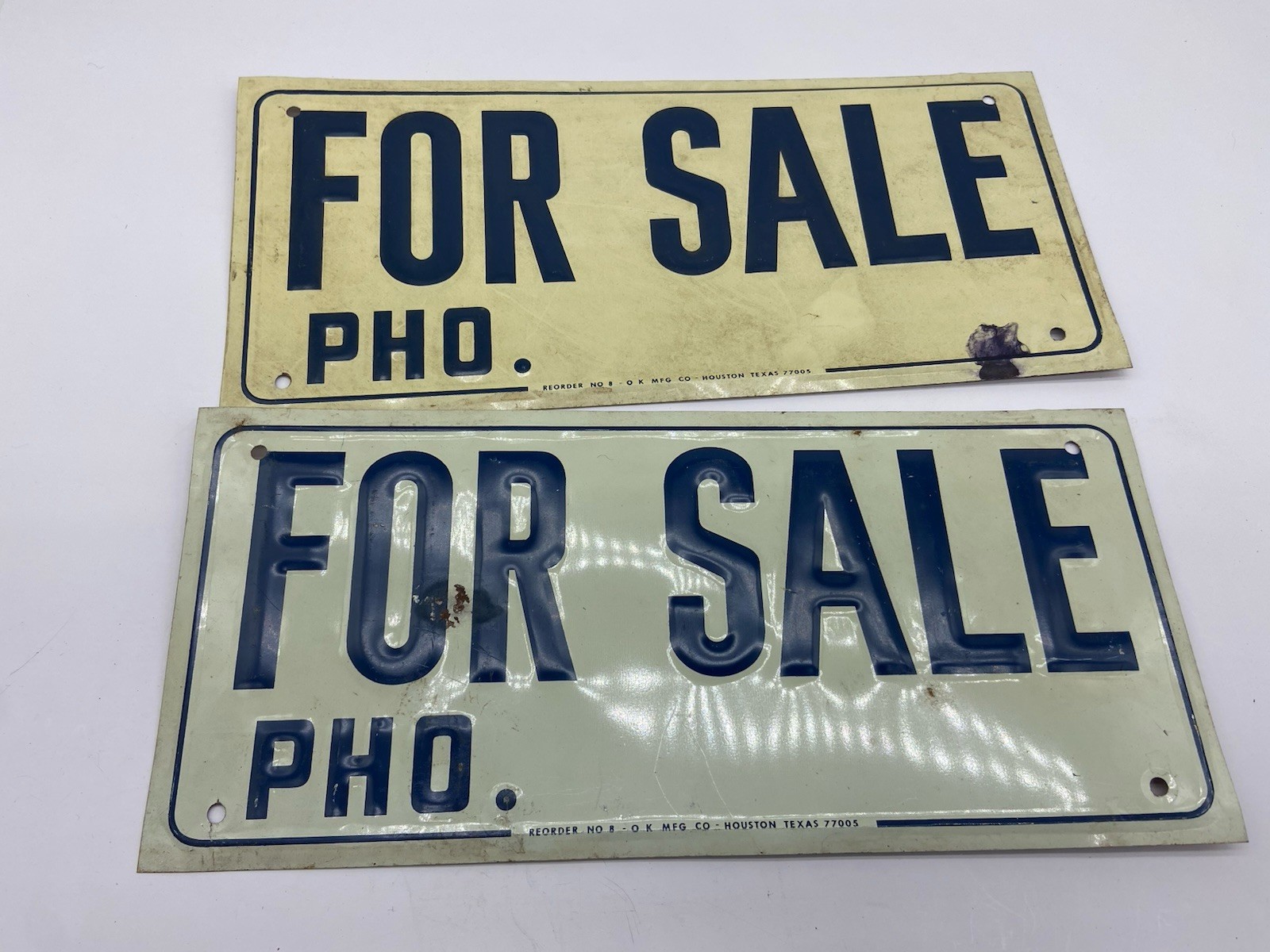 vintage metal for sale sign ok mfg houston texas 7\