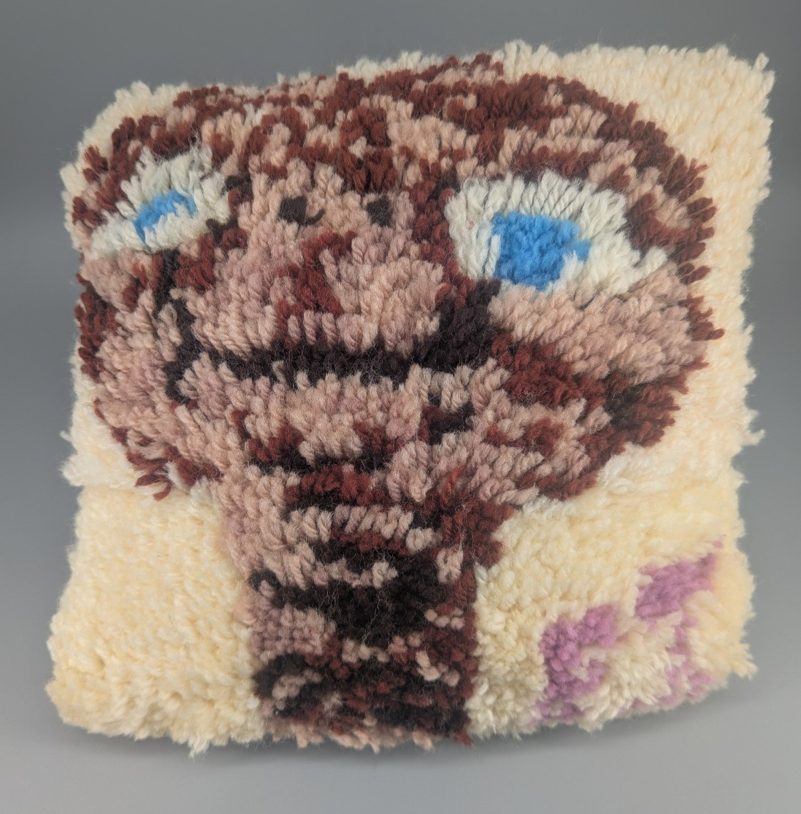 Vintage E.T. The Extraterrestrial Crochet Quicklatch Pillow 13\