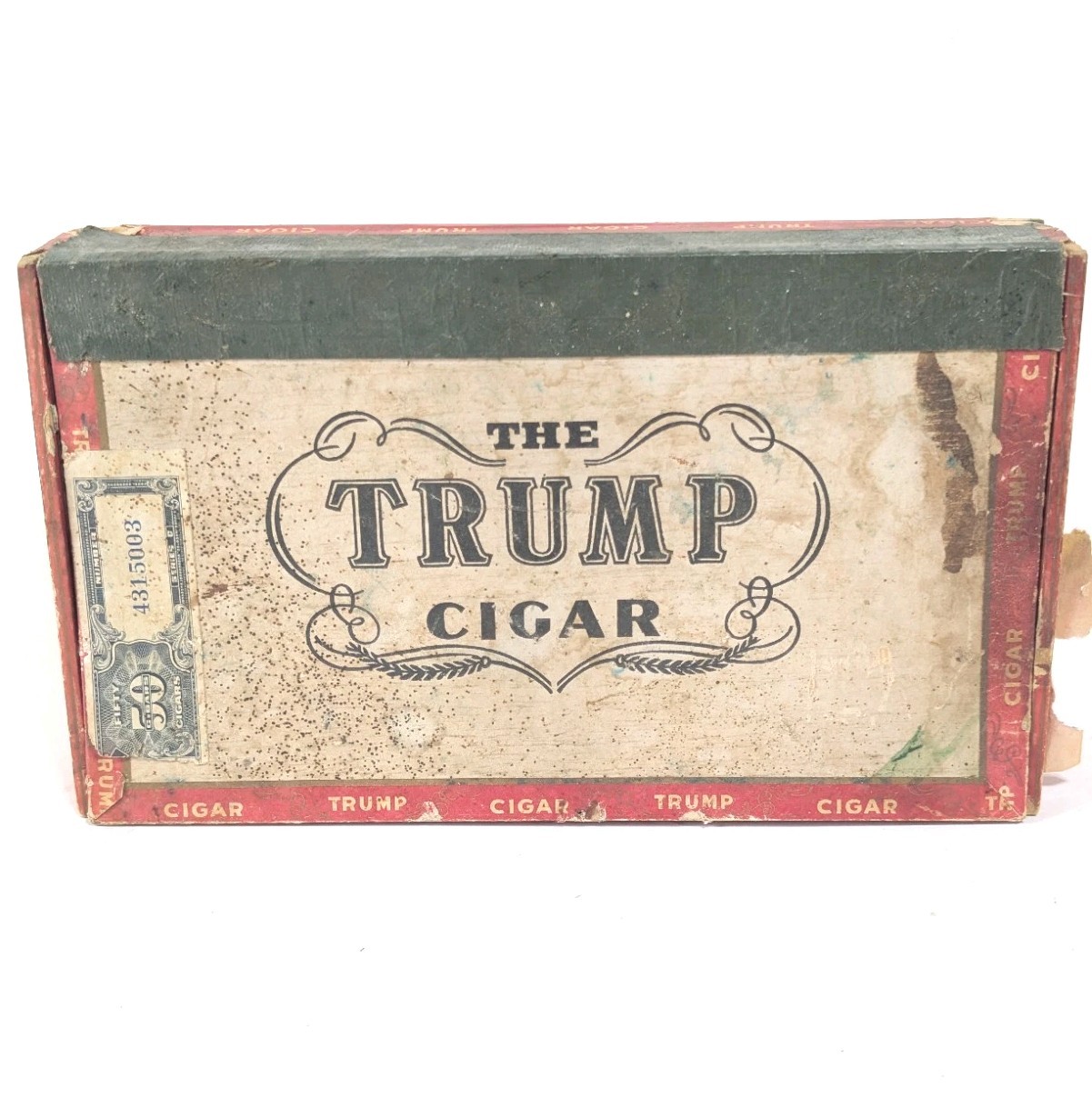 Vintage Trump Cigars Canadian 5¢ Cigar Box Empty Advertising Tobacco Collectible