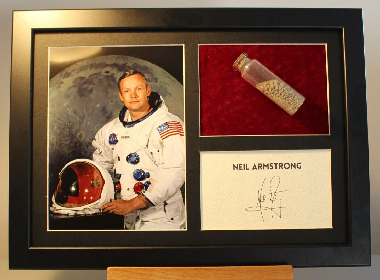NEIL ARMSTRONG  AUTOGRAPH + Piece of the Moon- The Apollo 11 Mission