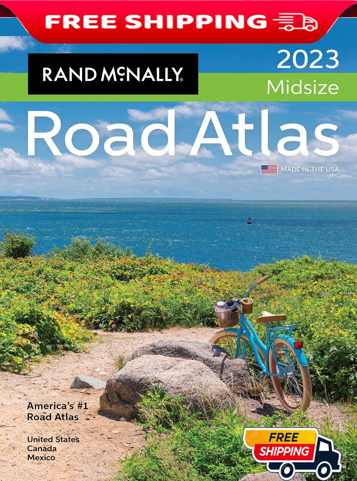 Rand Mcnally USA Road Atlas 2023 BEST Large Scale Travel Maps USA Midsize NEW