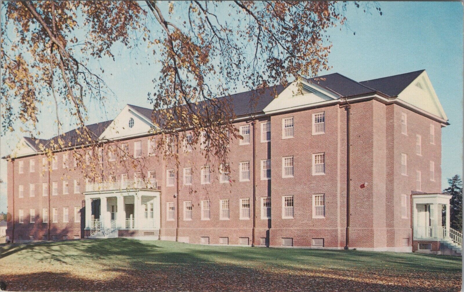 New Women\'s Dormitory Bates College Lewiston Maine Bldg Chrome Vintage Post Card
