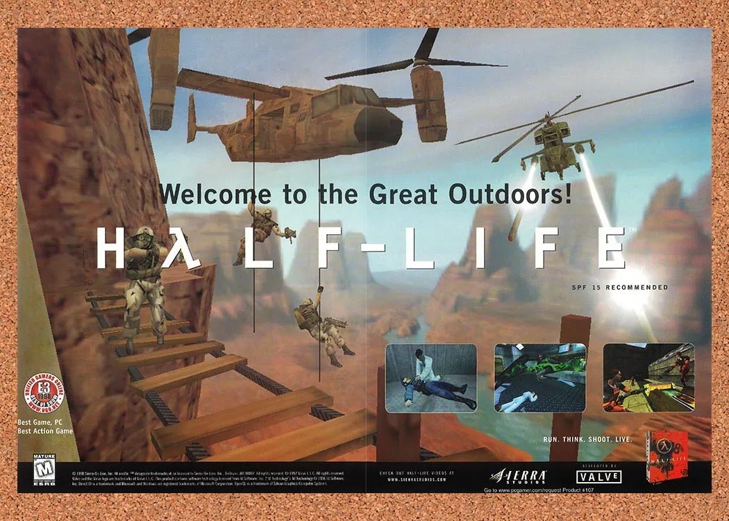 1999 Half-Life PC Original Advertisement / Retro Promo v9 1999 Half-Life PC Original Advertisement / Retro Promo v9