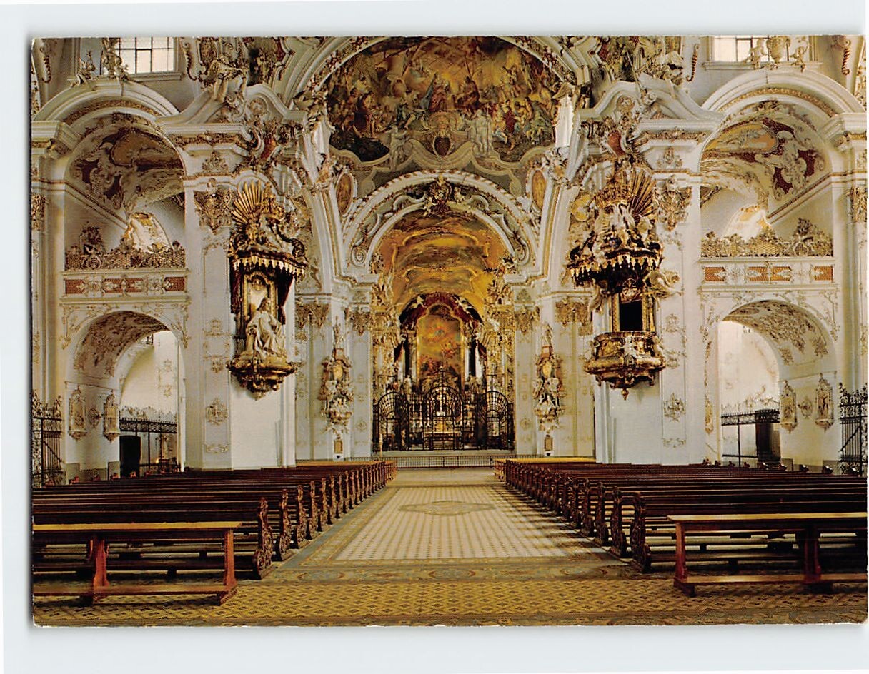 Postcard Interior Kloster Einsiedeln Switzerland