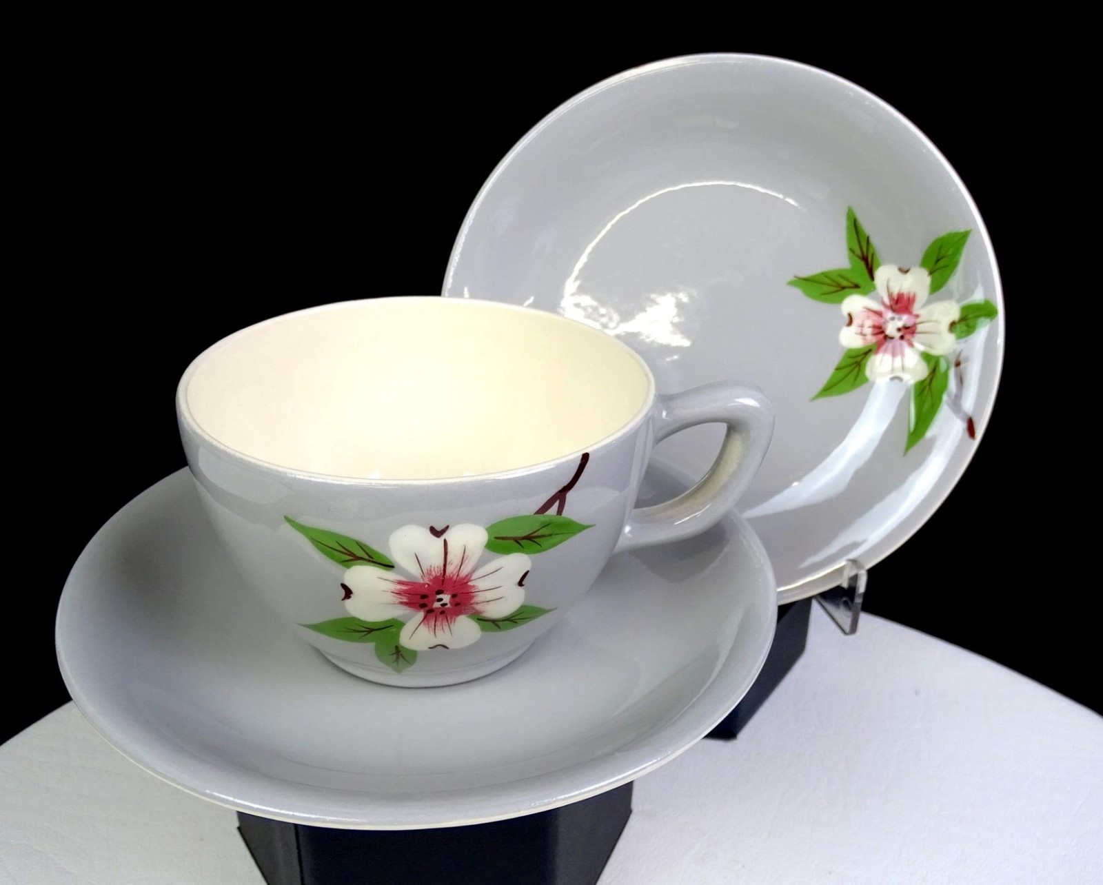 Weil Ware Porcelain Brentwood Pattern Dogwood 2 1/4\