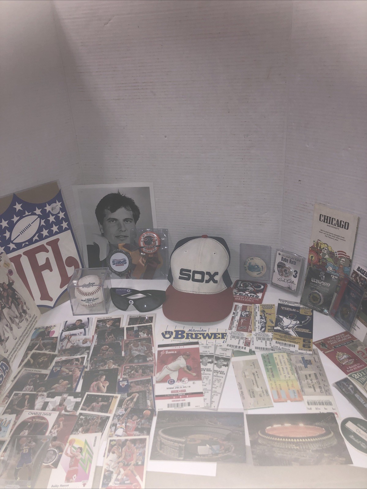 VTG Junk Drawer Sports Chicago Theme Old and New ( Cards Game Tickets Baseball VTG Junk Drawer Sports Chicago Theme Old and New ( Cards Game Tickets Baseball