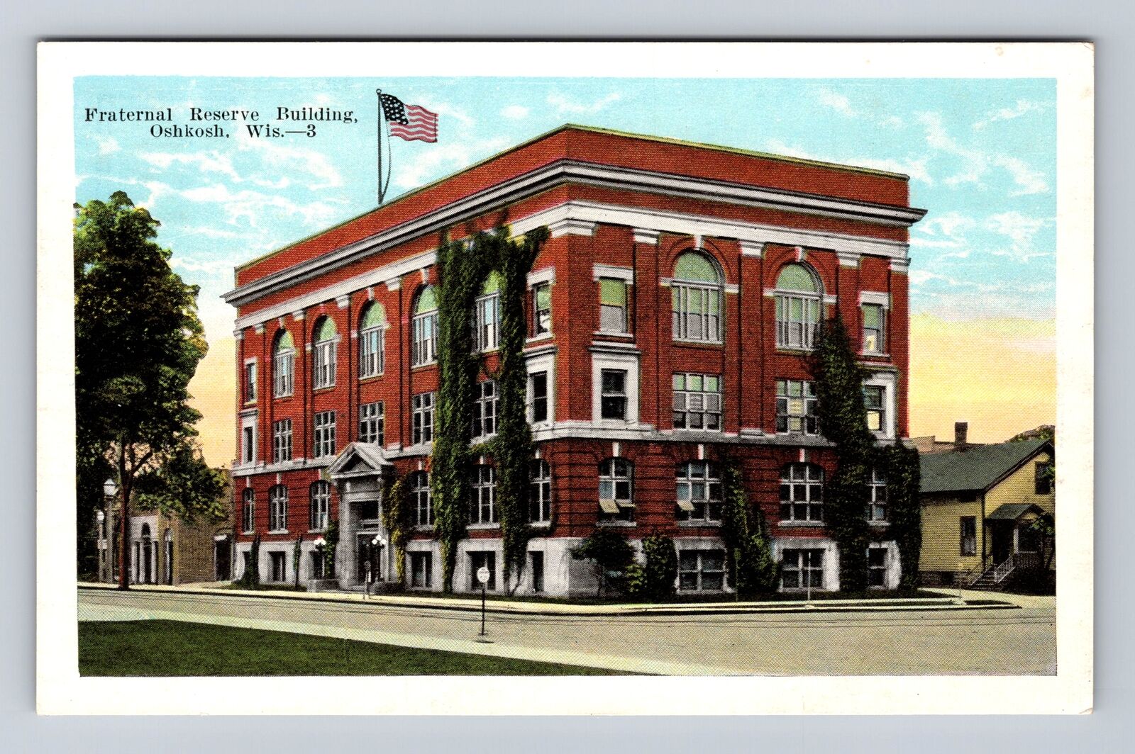 Oshkosh WI-Wisconsin, Fraternal Reserve Building, Antique, Vintage Postcard
