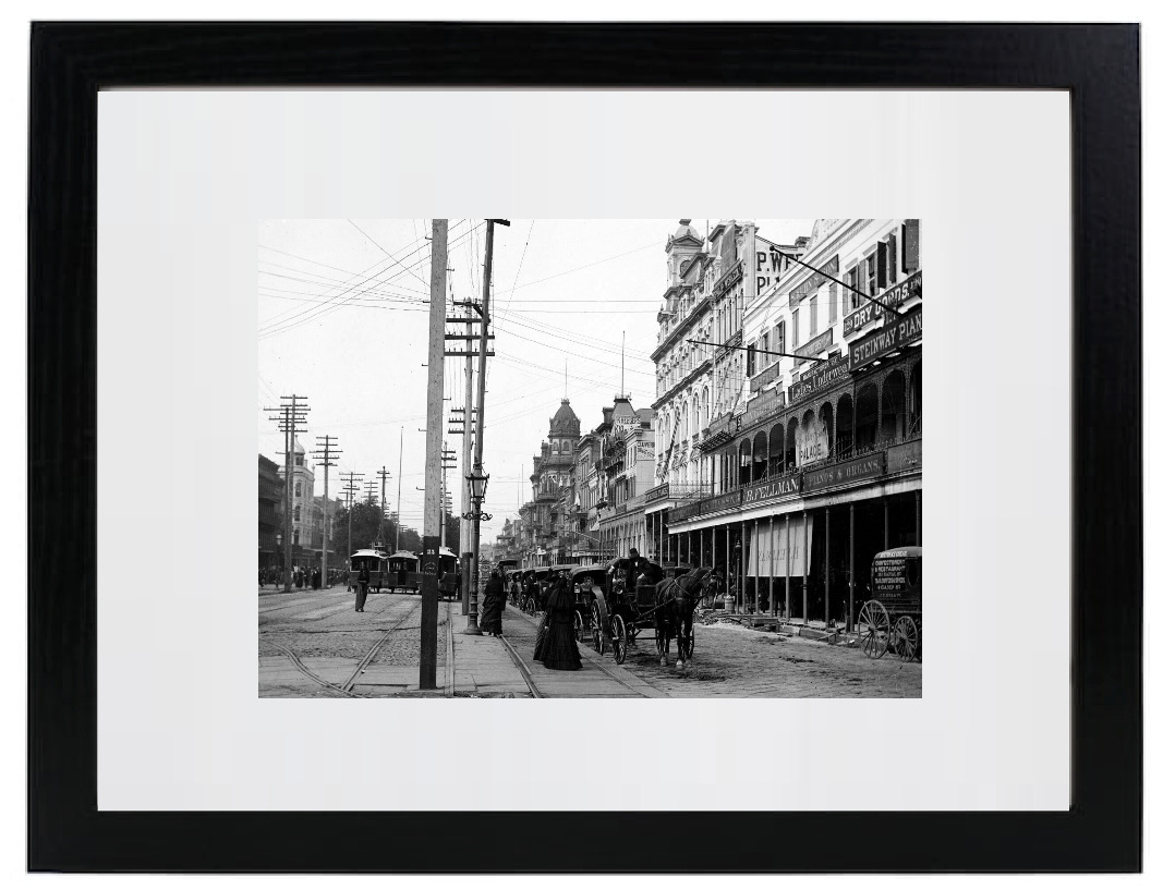 1897 Canal Street New Orleans Louisiana Historic Matted & Framed Picture Photo