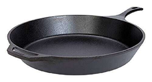 Lodge L14SK3 Cooking Pan, 15 Inch Pre Seasoned Cast Iron Non Stick Skillet - New