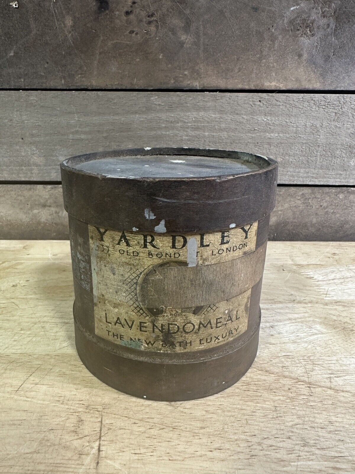 Antique Yardley Lavendomeal Bath Luxury Wooden Container London