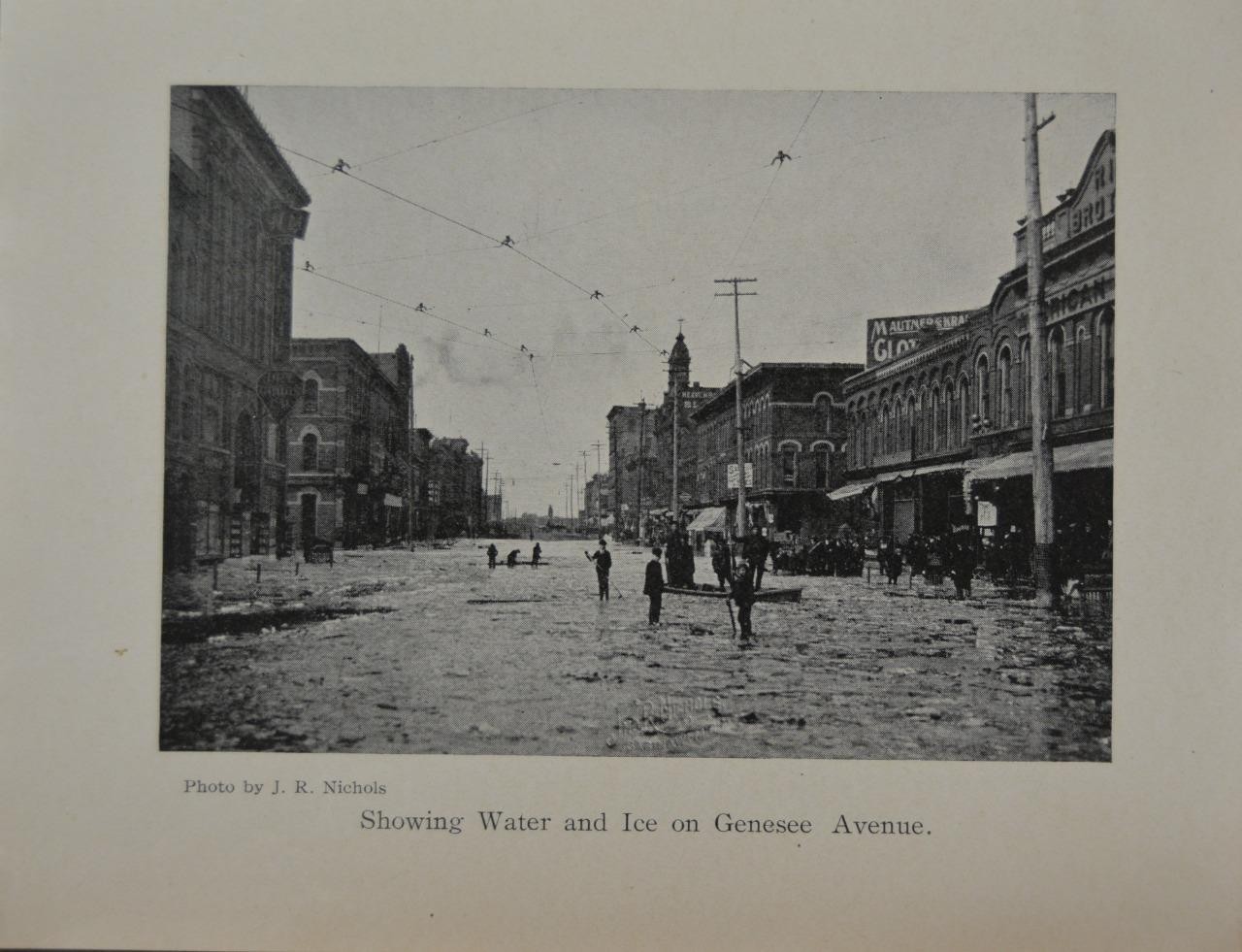 Antique Downtown Saginaw Michigan Great Flood of 1903 Art Print Photo History