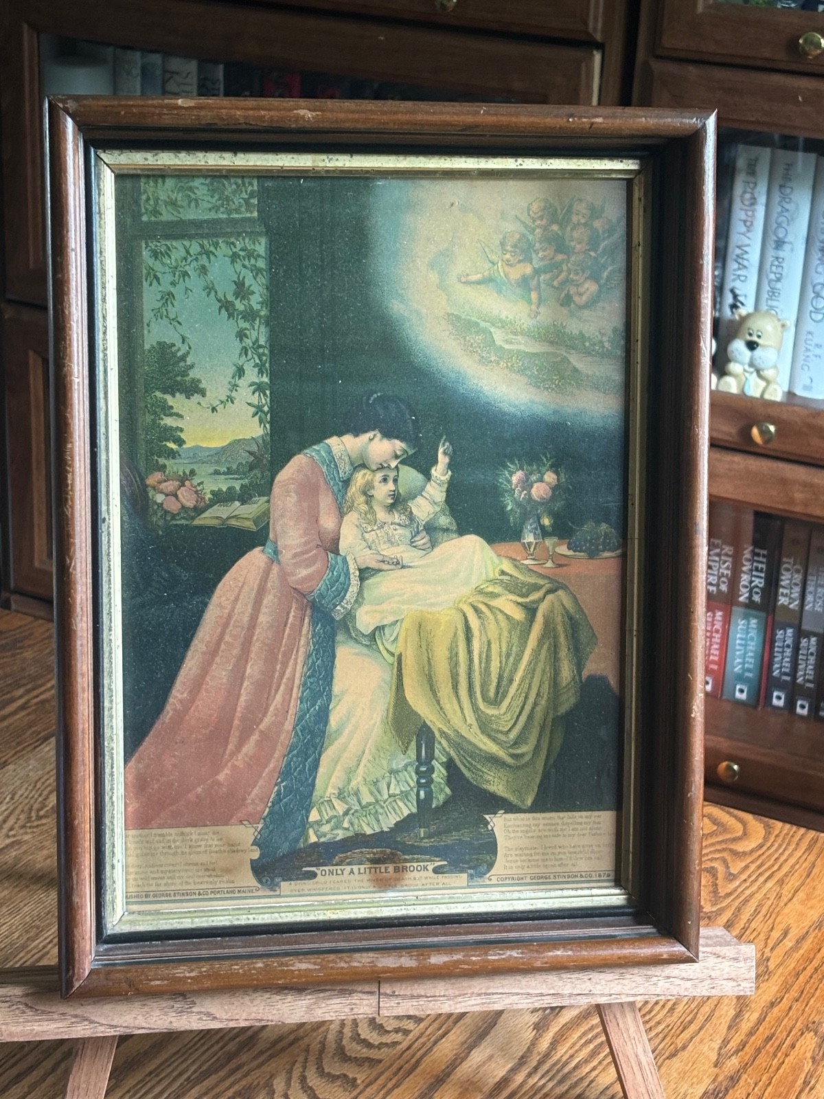 Antique 1879 “Only A Little Brook” Victorian Death Print George Stinson