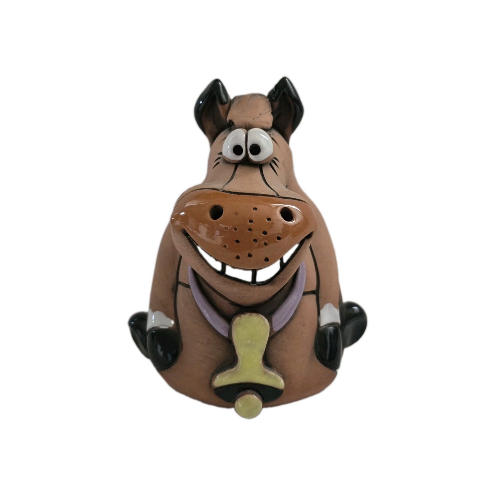 Baltic Clay Cow Coin Bank Unique Hand Made Baltic States Clay Figurine