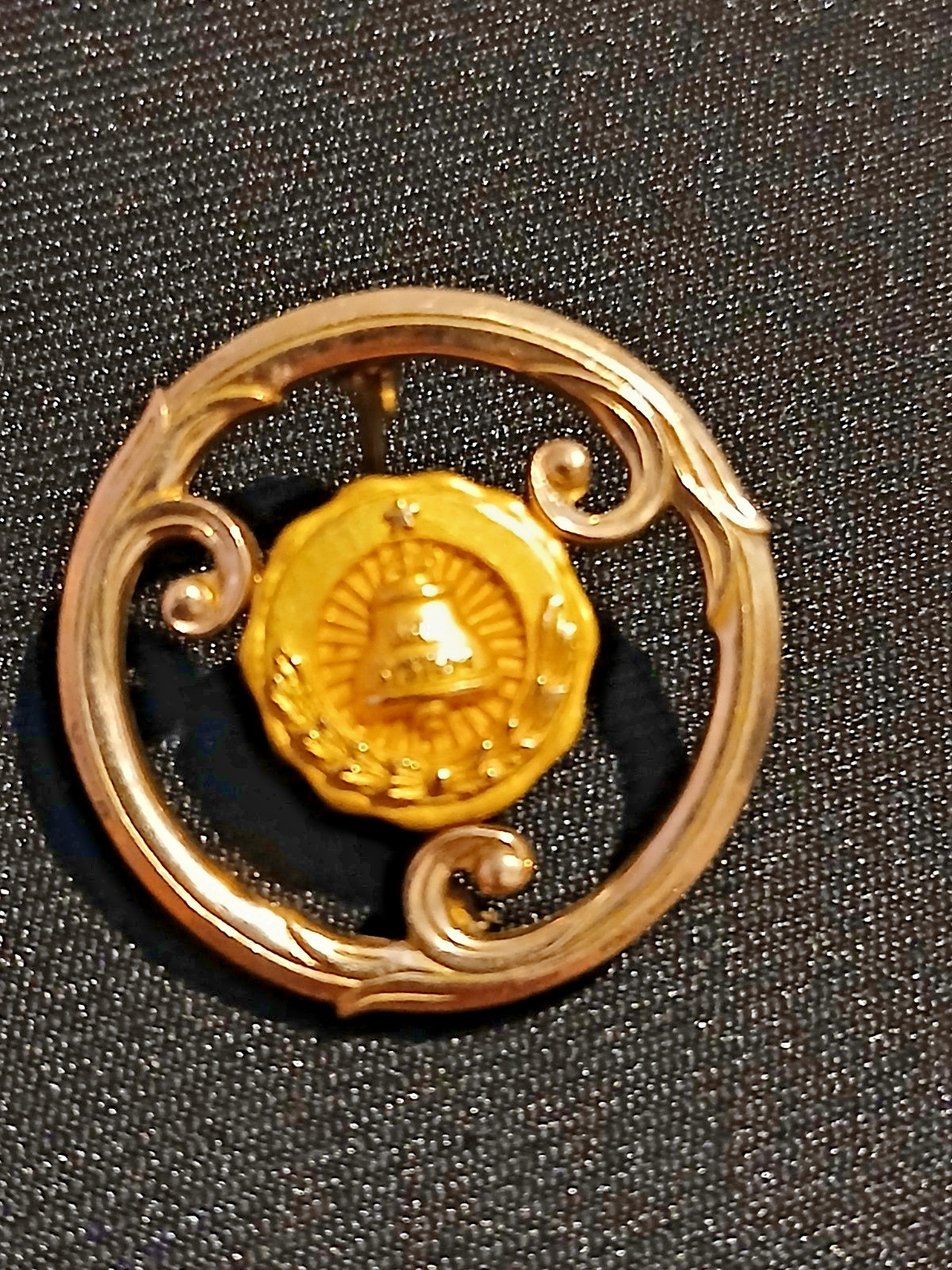 Vintage set of Bell Telephone service pins. All marked 1/10 10k gold