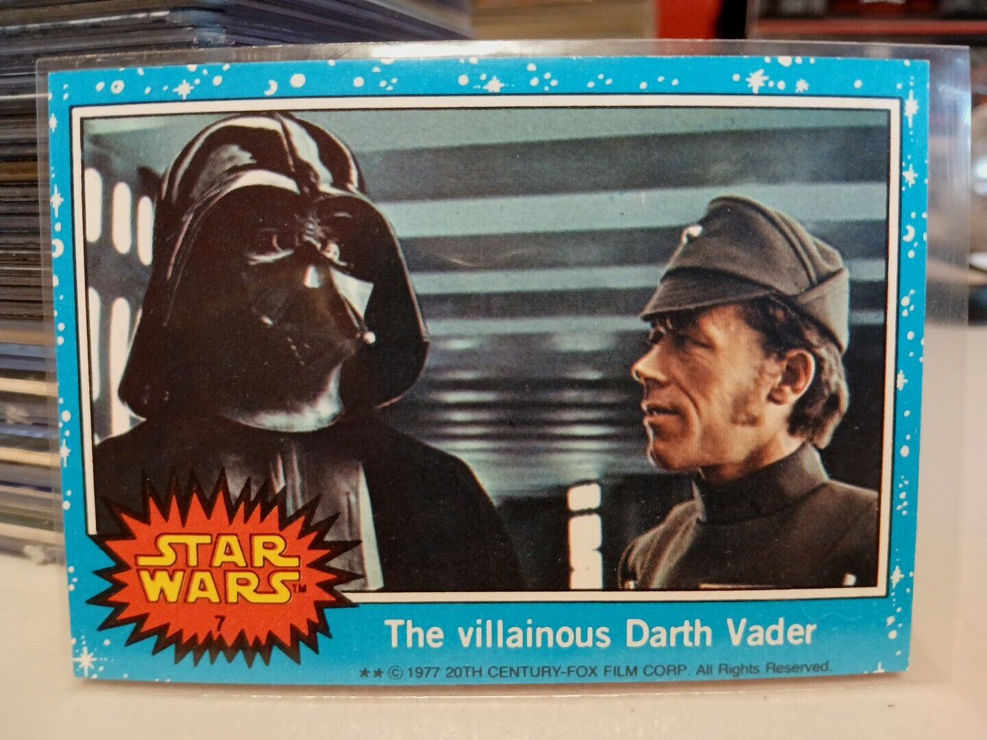 Vintage 1977 Topps Star Wars Series 1 Darth Vader Card #7 NM+/MT *Rookie Card*