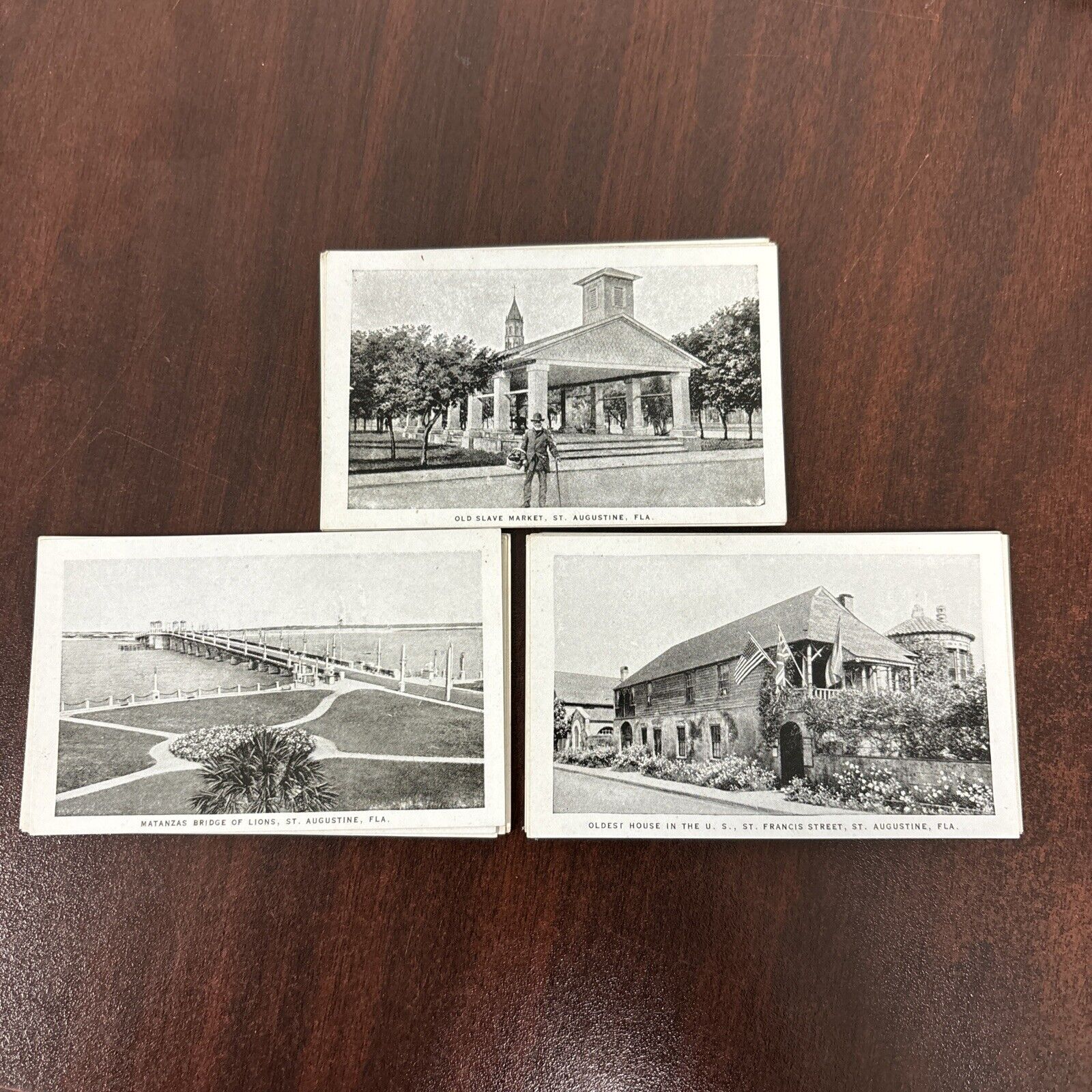Vintage Souvenir Views 20 B&W Photos St. Augustine Florida Mini Postcards
