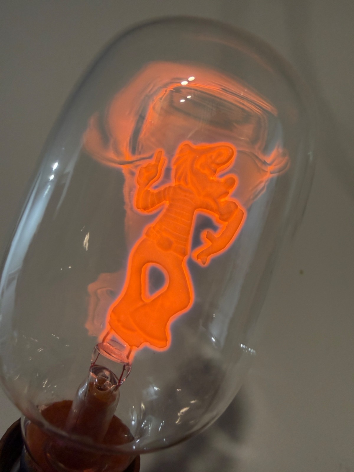 1970\'s Soviet Nu Pogodi The Wolf Cartoon Character Aerolux Bulb Neon Glow Lamp