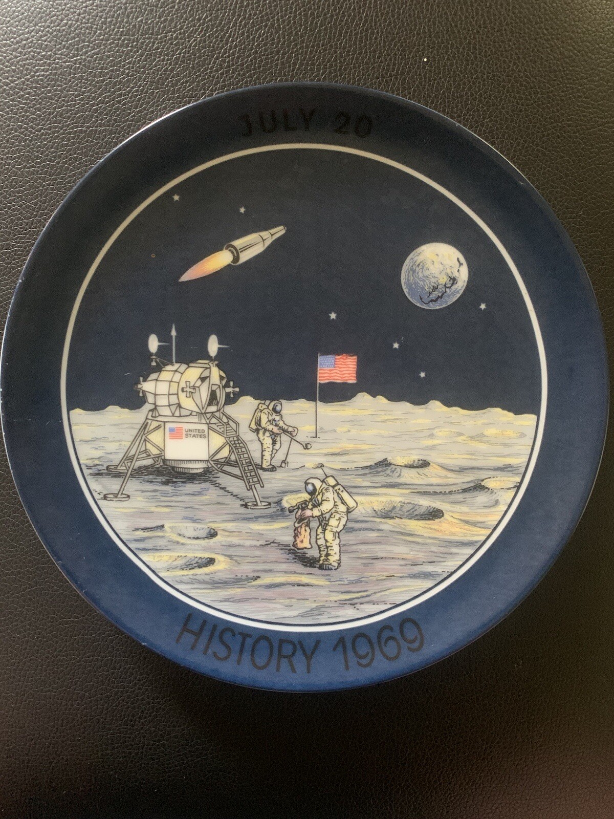 1969 Moon Landing Commemorative Collector\'s Plate First Edition