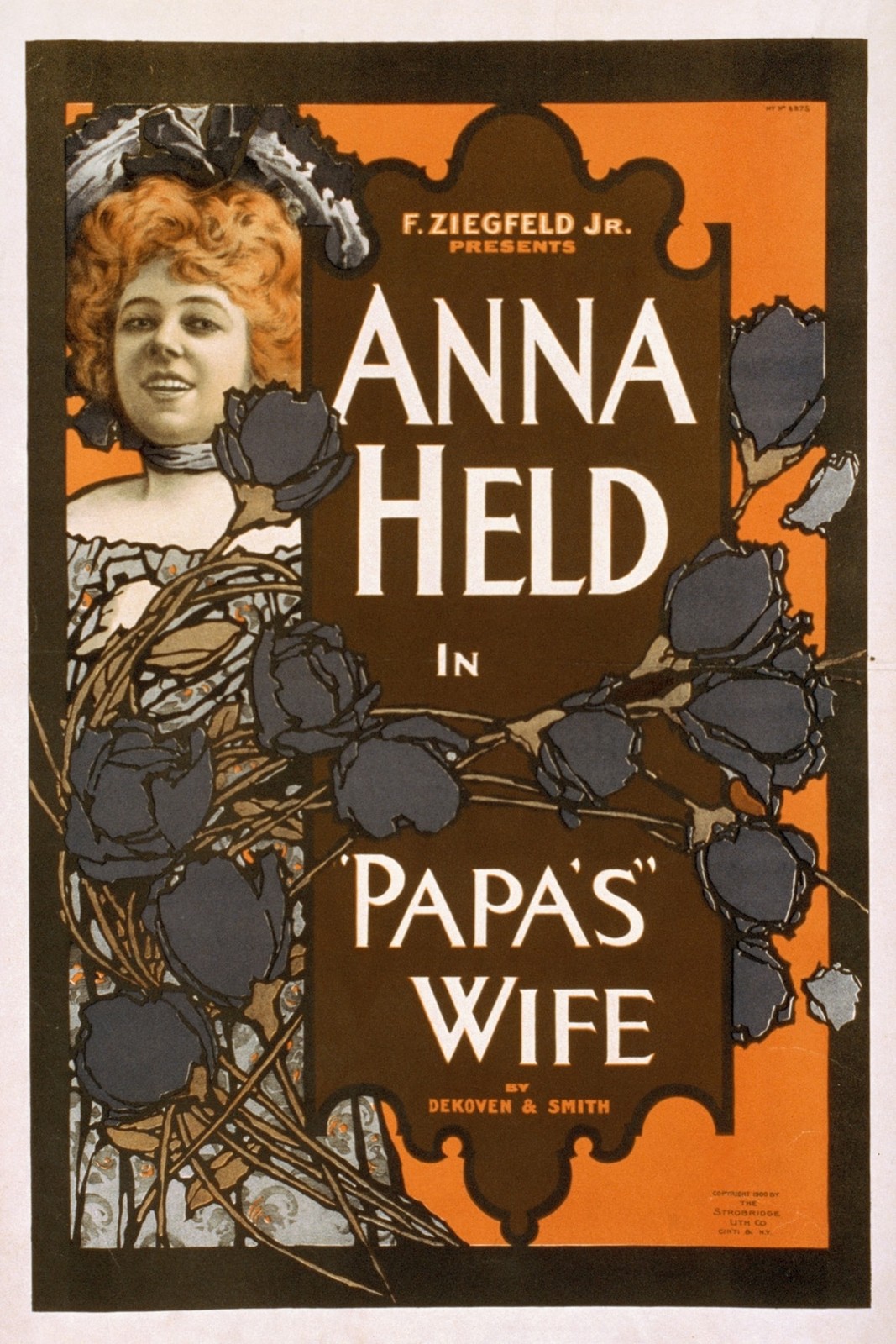 🌸 Anna Held in \'Papa\'s Wife\' Poster - Early 20th Century Theater Decor -