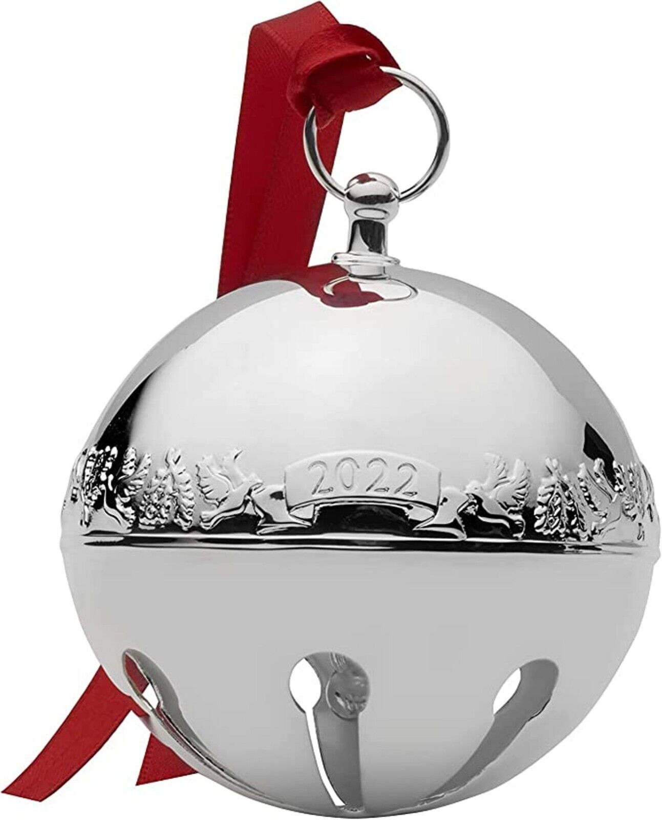 NEW 2022 Wallace 52nd Edition Silver Plate Sleigh Bell Xmas Ornament Decoration