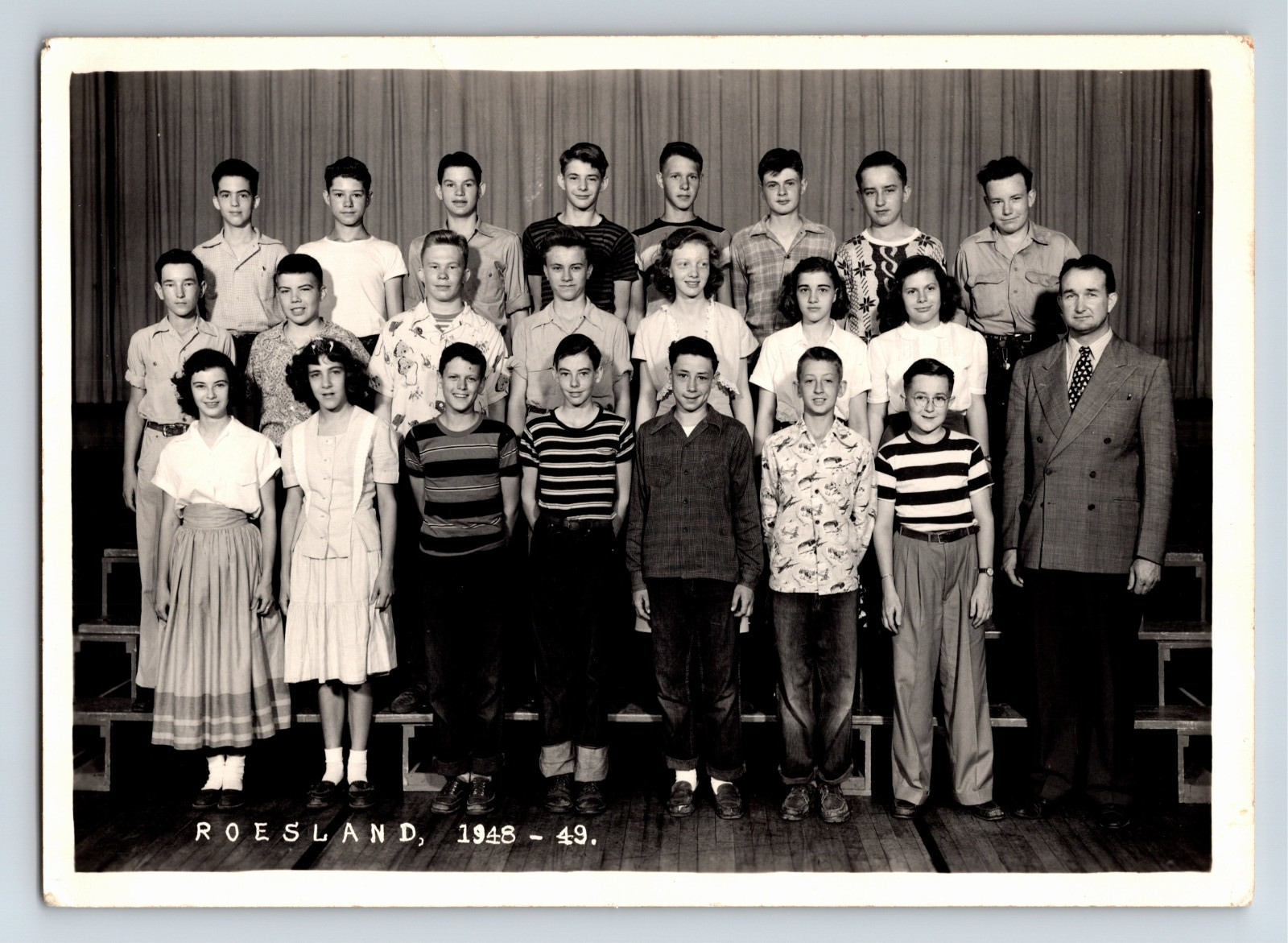 Roesland Elem School 1948-49 8th Grade Class PHOTO 5x7 Roeland Park Kansas