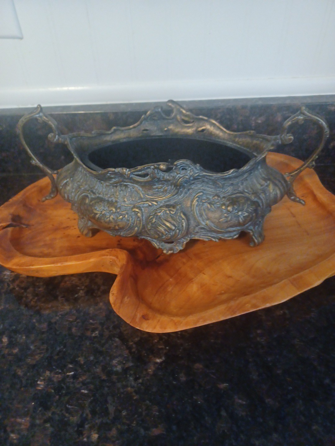 Antique 1800s French Beaux Arts Bronze Cherub Jardiniere Planter Centerpiece