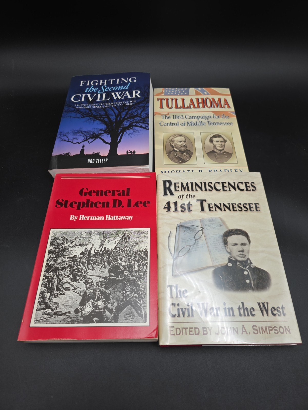 Vtg Lot Of 4 Civil War Books Tullahoma 41st Tennessee Stephen D. Lee