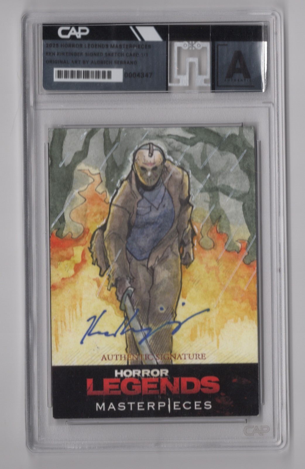 Ken Kirzinger Autograph 2025 Horror Legends Masterpieces Sketch Aldrich Serrano