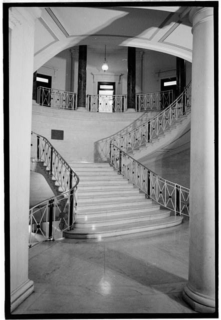 Photo:Schenectady NY City Hall Interior Main Staircase 1900s