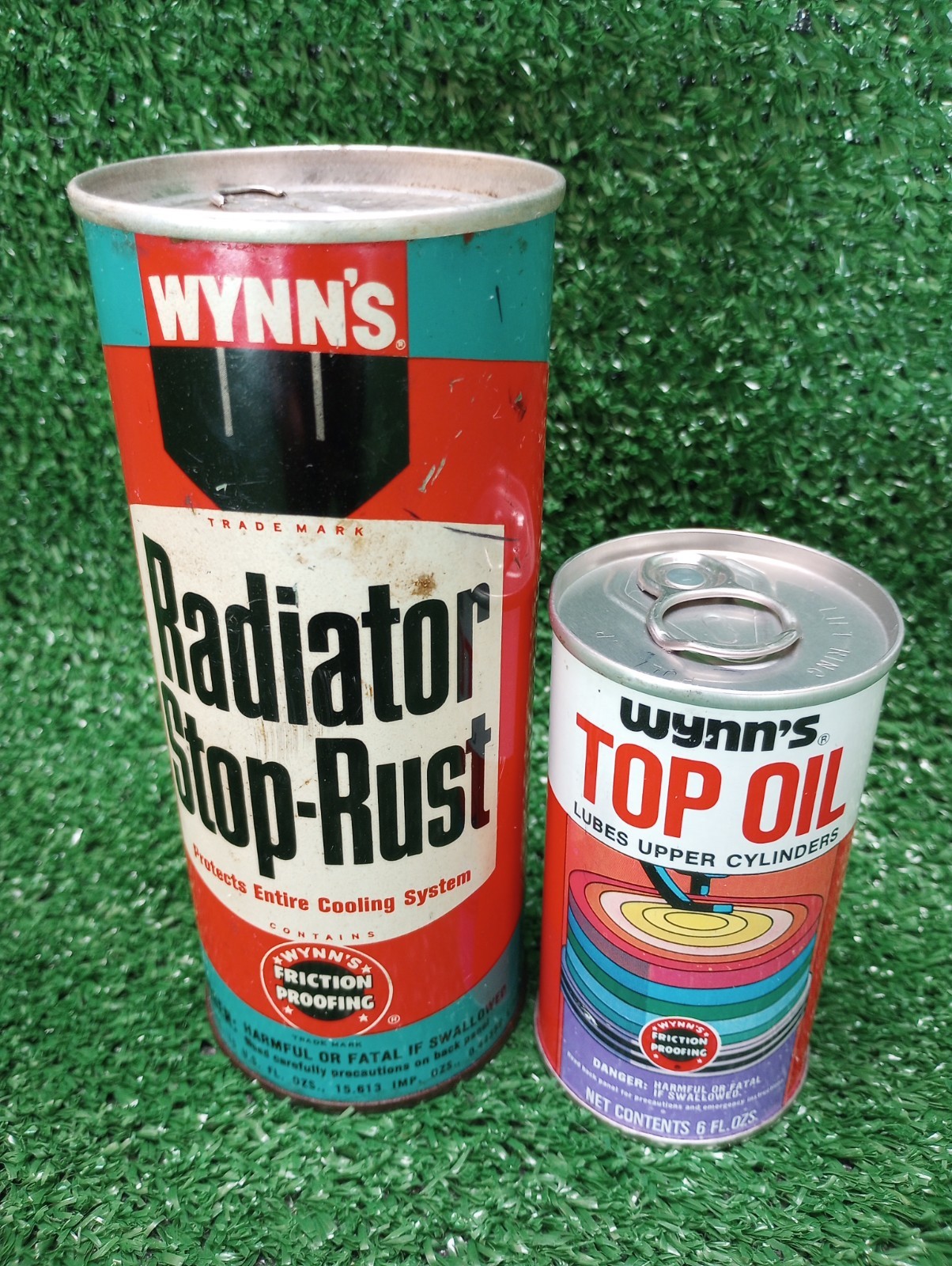 Vintage 1970 Wynn’s Engine Top Oil + Radiator Stop-Rust Both Full Unopened