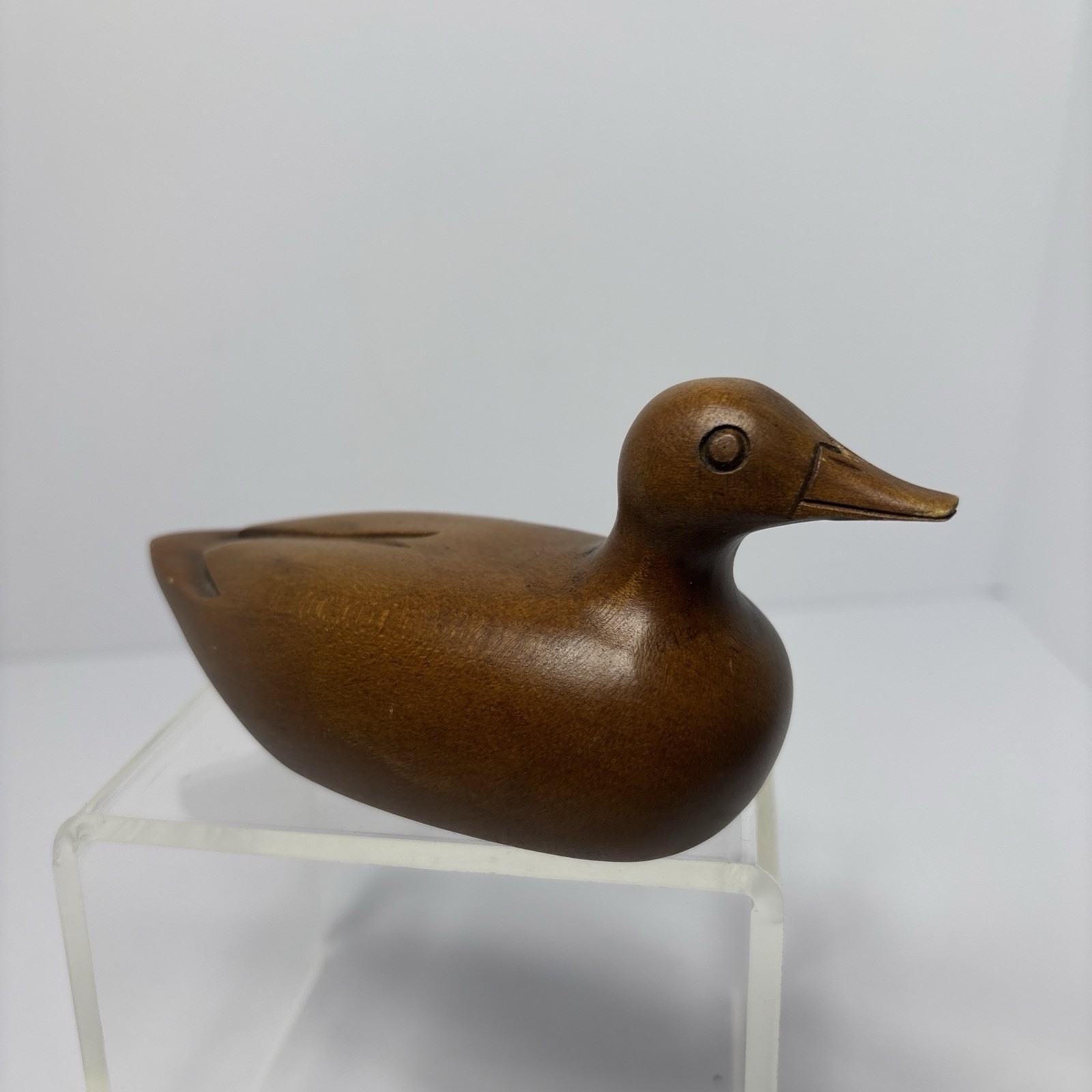 Vintage Hand Carved Wooden Duck By Wolverine Hand Carvers Of Grand Rapids